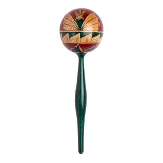 Ca 25cm Holzrassel Holz Rassel Shaker Batik Percussion Handrassel Maracas LVT082