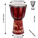 40cm Djembe Trommel Bongo Afrika Art Elefant Braun Super Klang 1