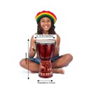 40cm Djembe Trommel Bongo Afrika Art Elefant Braun Super Klang 1