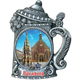 Nürnberg Mass Bier Krug Bierkrug Schöner Brunnen Frauenkirche Altstadt Handarbeit