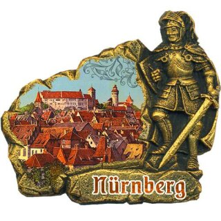 Nürnberg Ritter Gold Burg Handarbeit Made in Eu Kaiserburg Franken Magnet