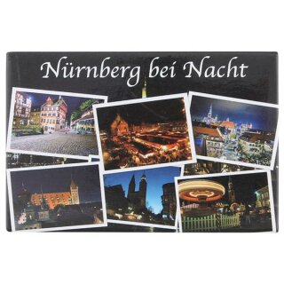Nürnberg bei Nacht - Postkarten Foto Magnet Fotomagnet Deutschland Souvenir