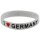 Armband Silikonarmband Silikon Band - Rot Weiß - Aufdruck -  I Love Deutschland