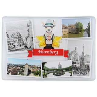 Nürnberg Deluxe Foto Magnet Fotomagnet Bier Hund Dog Bierkrug Massbier Bayern