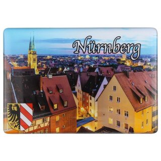 Nürnberg Epoxy Fotomagnet Foto Magnet Deluxe -  Nuernberg Blick von der Burg