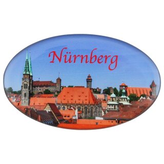 Ovales Fotomagnet Foto Magnet Nürnberg Burg Kaiserburg Altstadt NT188