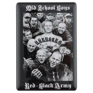 Magnet Red Black Army Nürnberg Old School Boys Fussball Fotomagnet
