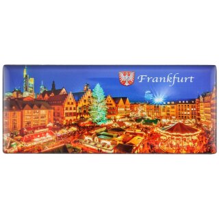 Langes Epoxy Foto Magnet Deluxe Frankfurt am Main Römer Weihnachtsmarkt