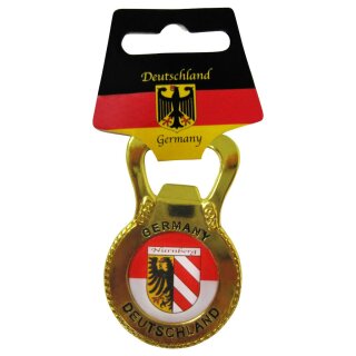 Deutschland Franken Wappen Nürnberg Flaschenöffner Bier Öffner Magnet BRD