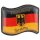 Deutschland - Fahne mit Adler Pin Sticker Anstecker Geschenk Germany Brd