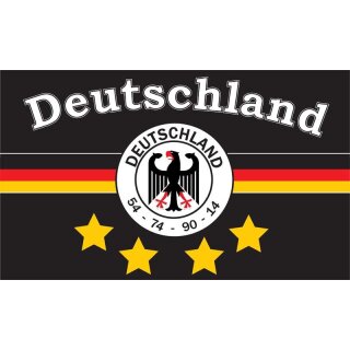 Deutschland 7, 4 Sterne Flagge 90x150 cm