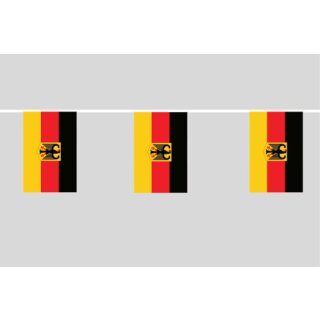 Deutschland mit Adler Flaggenkette 6 Meter / 8 Flaggen