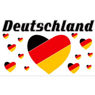Deutschland 13 Herz Flagge 90x150 cm