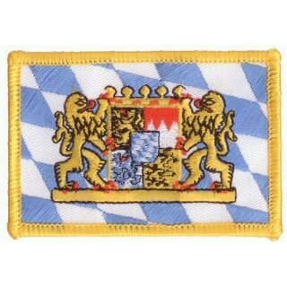 Bayern mit Löwen Staatswappen Aufnäher / Patch