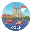 Polyresin Magnet Handbemalt Köln am Rhein Rund