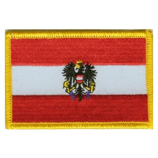 Österreich mit Wappen kleine Aufnäher / Patch 4x6 cm