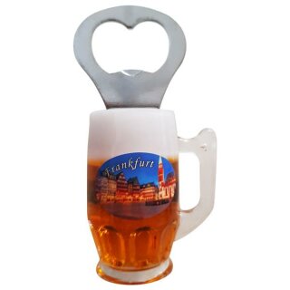 Flaschenöffner Bierkrug Massbier Bier Frankfurt am Main Römer Römerplatz Magnet