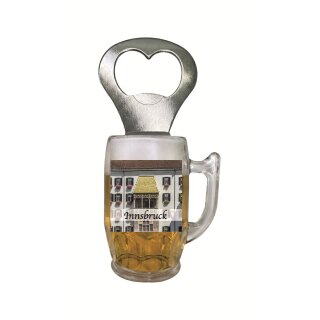 Flaschenöffner Bierkrug Massbier Bier Innsbruck Österreich Magnet