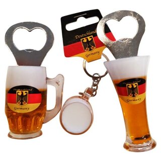 3 er Set Bierkrug Bieröffner Öffner Flaschenöffner Weizen Schlüsselanhänger Krug - Germany Deutschland Adler Schwarz