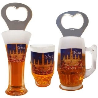 3 er Set Bierkrug Bieröffner Öffner Flaschenöffner Weizen Schlüsselanhänger Krug -  Wien Vienna W5