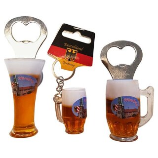 3 er Set Bierkrug Bieröffner Öffner Flaschenöffner Weizen Schlüsselanhänger Krug -  Nürnberg N2