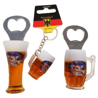 3 er Set Bierkrug Bieröffner Öffner Flaschenöffner Weizen Schlüsselanhänger Krug -  Nürnberg N3