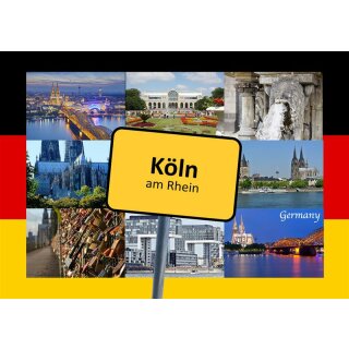 Fotomagnet Foto Magnet Kühlschrankmagnet - Köln Postkarte
