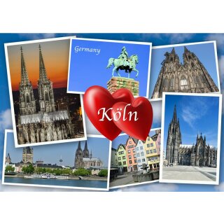 Fotomagnet Foto Magnet Kühlschrankmagnet - Köln Postkarte