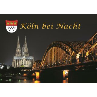 Fotomagnet Foto Magnet Kühlschrankmagnet - Köln bei Nacht