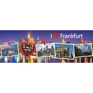 Langes I Love Frankfurt Postkarten Fotomagnet Foto Magnet Top-2