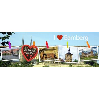 Langes I love Bamberg Postkarten Fotomagnet Foto Magnet Top-16