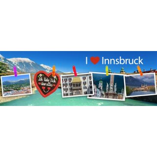Langes I love Innsbruck Postkarten Fotomagnet Foto Magnet Top-18