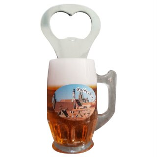 Flaschenöffner Bierkrug Massbier Bier Magnet Rothenburg ob der Tauber