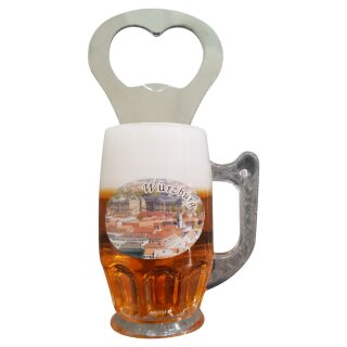Flaschenöffner Bierkrug Massbier Bier Magnet Würzburg