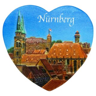 Nürnberg Magnet Polyresin Herz