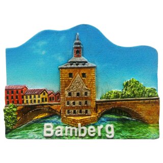 Bamberg Polyresin Magnet Altes Rathaus