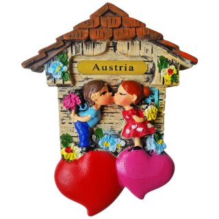 Kuckucksuhr Magnet Polyresin Kühlschrank Kuss 3D Paar Österreich - Austria