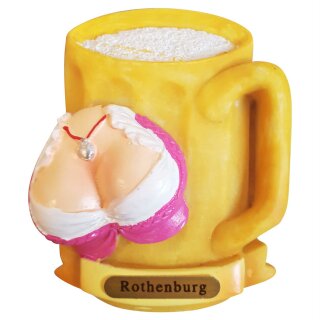 Kühlschrank Magnet Bierkrug Maß Bier Dirndl Busen Deutschland - Rothenburg A7