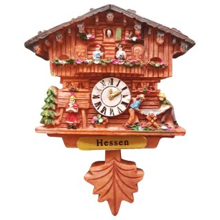 Kühlschrankmagnet Alpen Kuckucksuhr Magnet  Urlaubserinnerung Mitbringsel Deko - Hessen