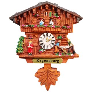Kühlschrankmagnet Alpen Kuckucksuhr Magnet  Urlaubserinnerung Mitbringsel Deko - Regensburg