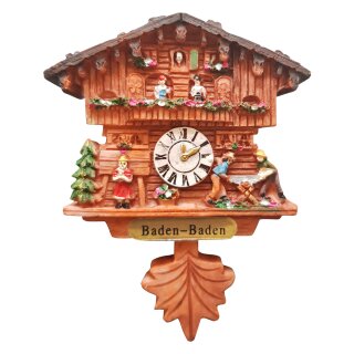 Kühlschrankmagnet Alpen Kuckucksuhr Magnet  Urlaubserinnerung Mitbringsel Deko - Baden-Baden