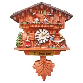 Kühlschrankmagnet Alpen Kuckucksuhr Magnet  Urlaubserinnerung Mitbringsel Deko - Chiemsee