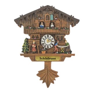 Kühlschrankmagnet Alpen Kuckucksuhr Magnet  Urlaubserinnerung Mitbringsel Deko - Schönbrunn
