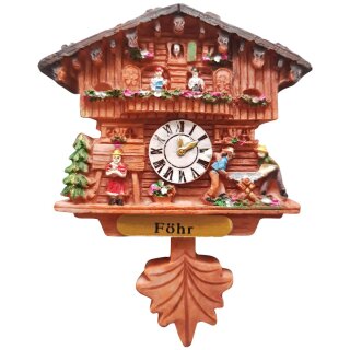 Kühlschrankmagnet Alpen Kuckucksuhr Magnet  Urlaubserinnerung Mitbringsel Deko - Föhr