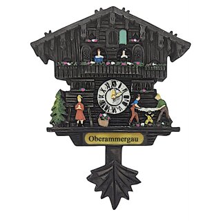 Kühlschrankmagnet Alpen Kuckucksuhr Magnet  Urlaubserinnerung Mitbringsel Deko - Oberammergau