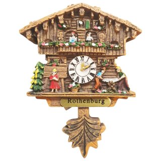 Kuckucksuhr Magnet Polyresin Kühlschrank Handmade Deutschland - Rothenburg