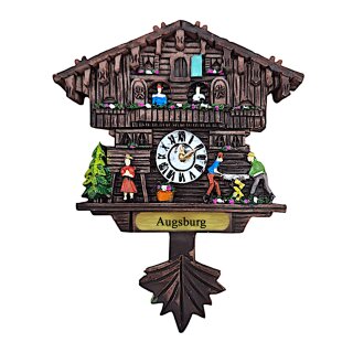 Kühlschrankmagnet Alpen Kuckucksuhr Magnet  Urlaubserinnerung Mitbringsel Deko - Augsburg