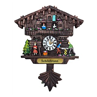 Kühlschrankmagnet Alpen Kuckucksuhr Magnet  Urlaubserinnerung Mitbringsel Deko - Schönbrunn