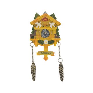 Kühlschrankmagnet Alpen Kuckucksuhr Magnet  Urlaubserinnerung Mitbringsel Deko - Rothenburg