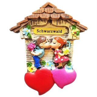 Kuckucksuhr Magnet Polyresin Kühlschrank Kuss 3D Paar Deutschland - Schwarzwald